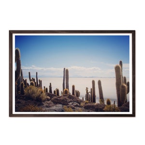 Bolivia Travel Print, Salar De Uyuni, lTravel Photography, sla Incahuasi, Cactus Print, Landscape Photography, Bolivia Wall Art