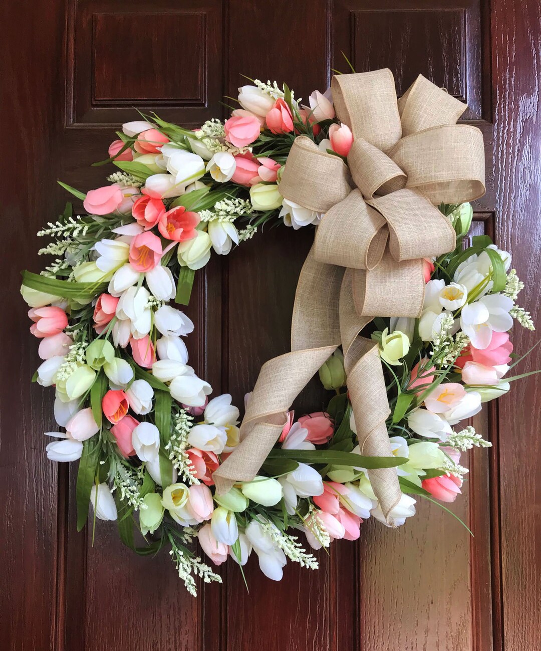 Spring Tulip Wreath Tulip Grapevine Wreath