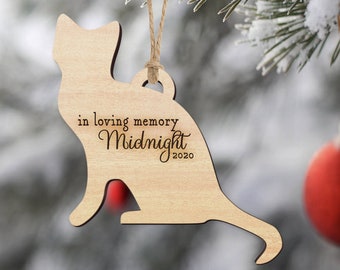 Pet Memorial Ornament - Cat Loss Gift - Pet Remembrance - Cat Loss Ornament - Christmas Ornament