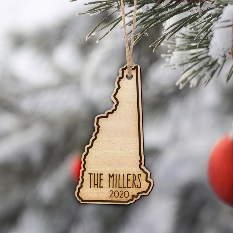 New Hampshire Personalized Ornament First Christmas Etsy