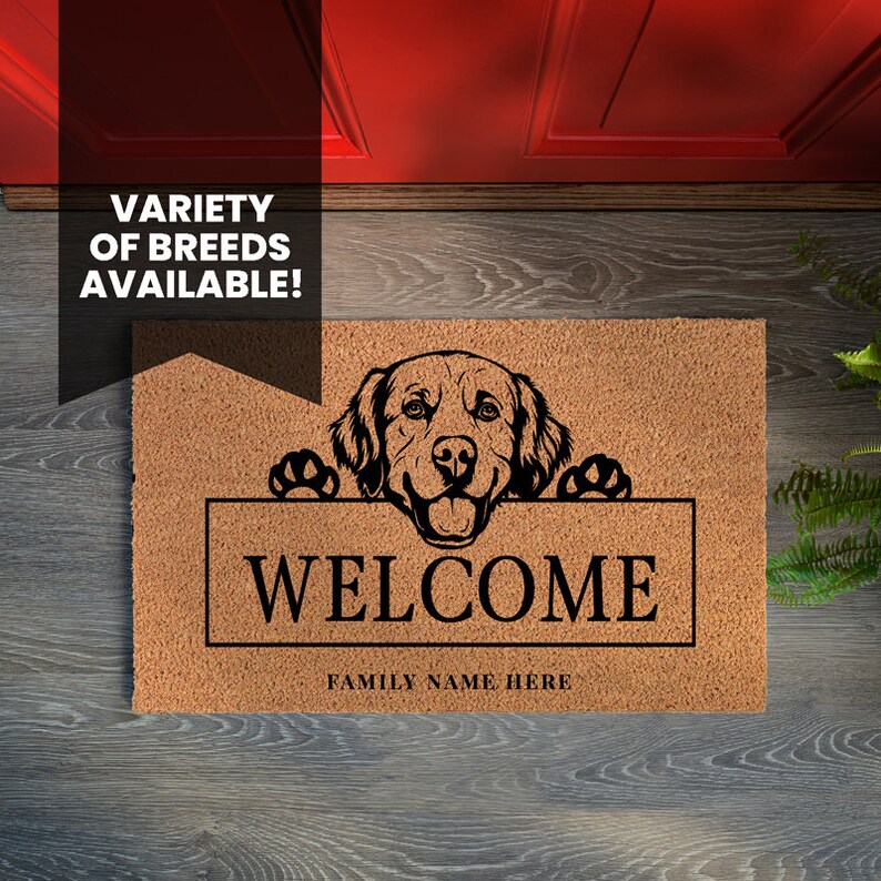 Golden Retriever Dog Mat Dog Doormat Pet Parent Etsy