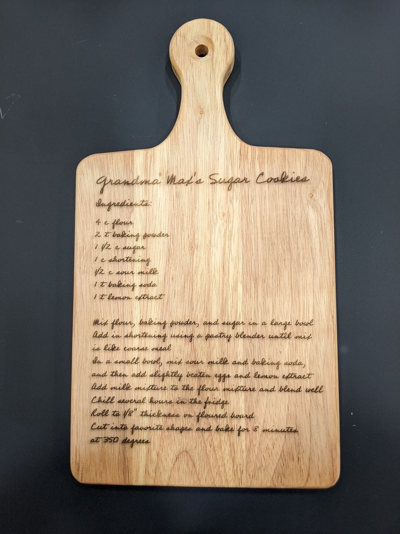 Recipe Cutting Board