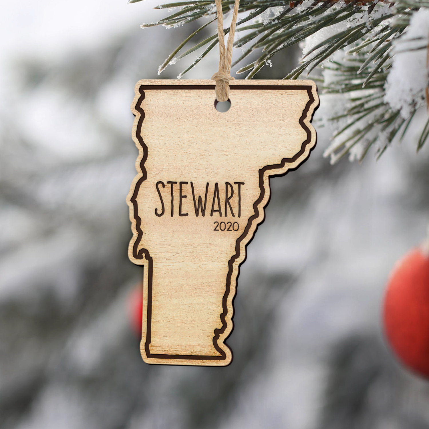 Vermont Personalized Ornament First Christmas Ornament Etsy