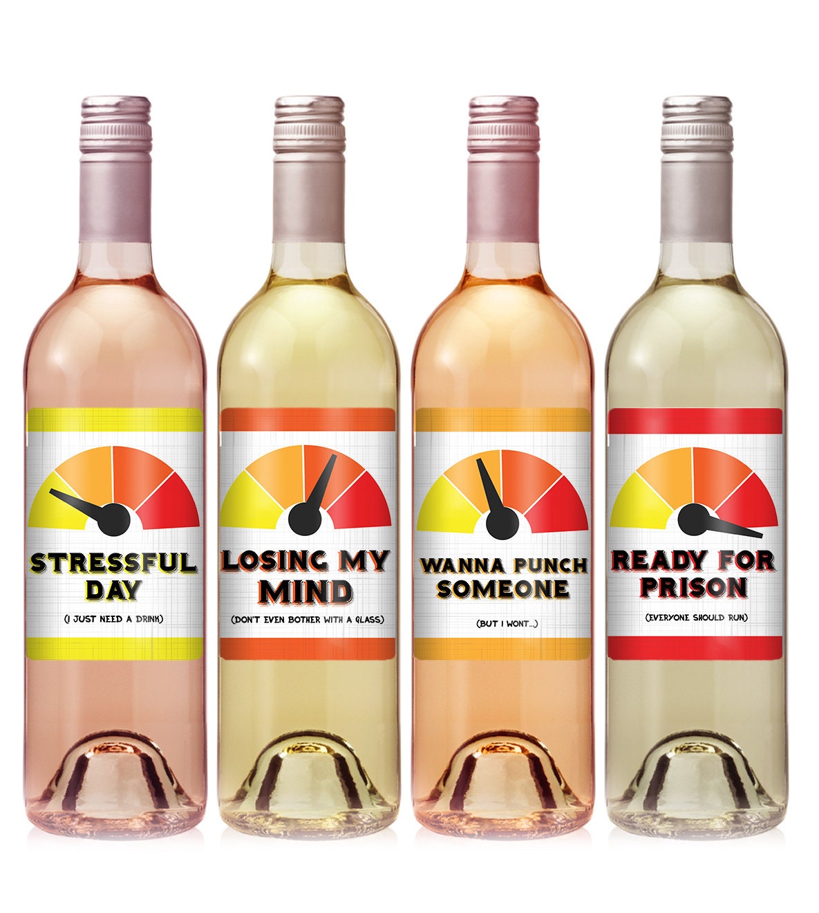 Cheer Up Wine Label Set - Custom Wine Label - Cheer Up Gift - Funny Wine Labels - Funny Birthday Gift - Just Because