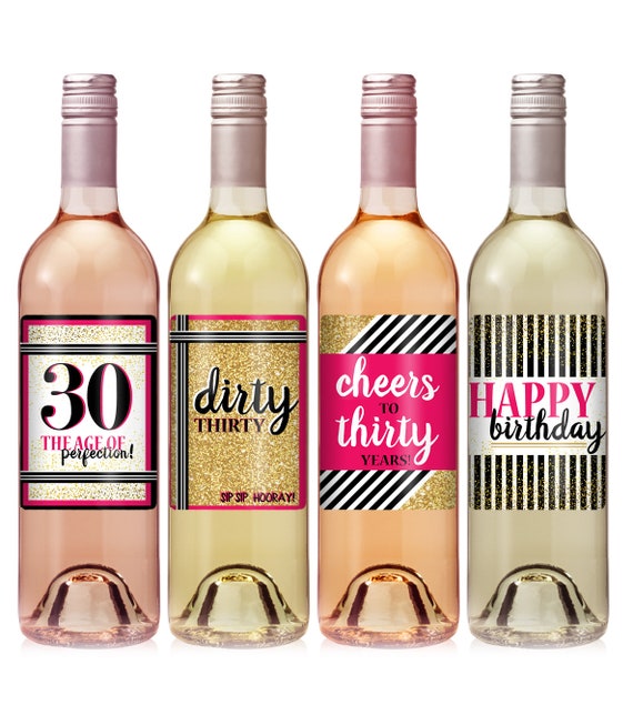 30th Birthday For Her - Happy Birthday Wine - Birthday Wine - Milestone Birthday - 30th Birthday - Woman Birthday Gift - Dirty Thirty Il_570xn