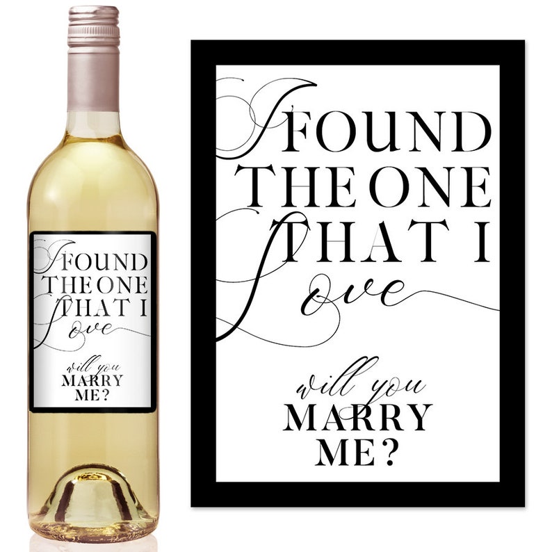 Wine Proposal Will You Marry Me Marriage Proposal Wine Etsy
