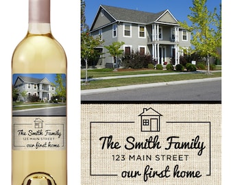 Housewarming Gift - Personalized Wine Label - Personalized Housewarming Gift - Housewarming Gift Basket - Housewarming New Home