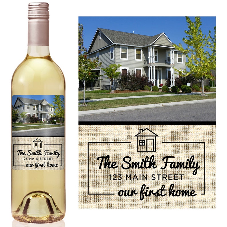 Housewarming Gift Personalized Wine Label Personalized Etsy