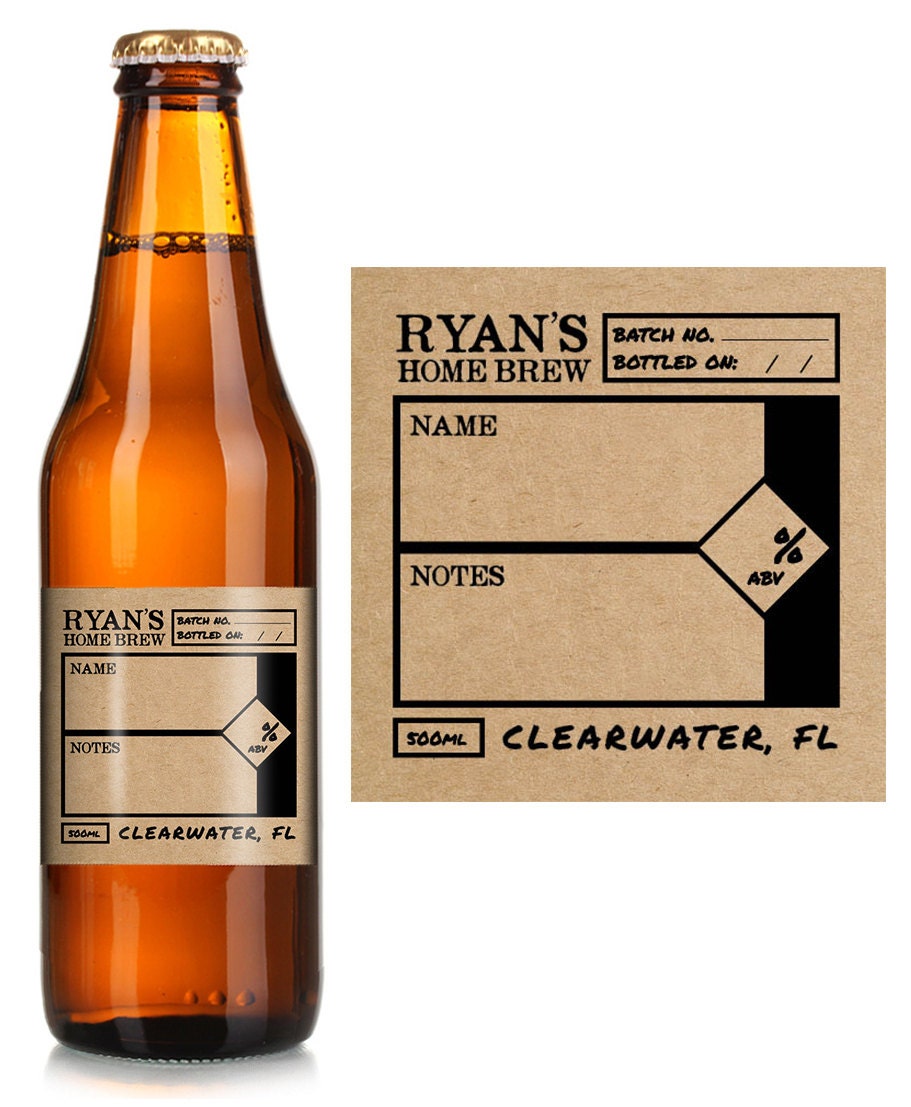 Home Brew - Custom Home Brew - Home Brew Supplies - Home Brew Labels - Custom Beer Labels - Waterproof labels - Personalized Beer Labels