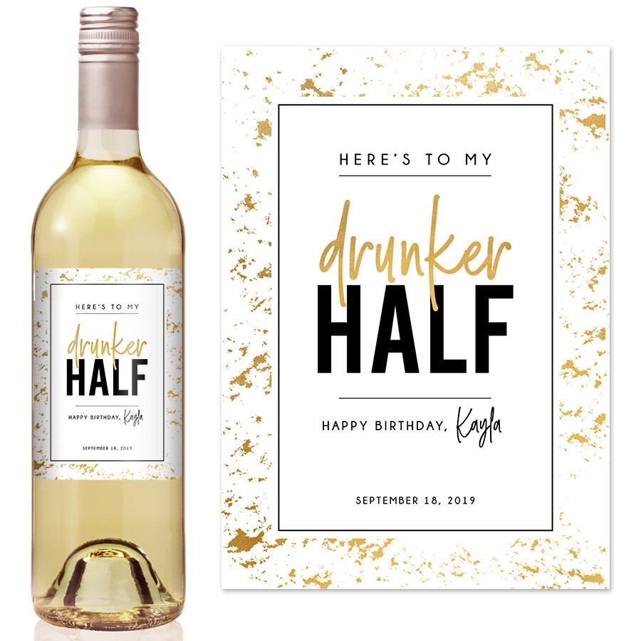 Funny Birthday Wine Label - Custom Wine Label - Funny Birthday Gift- Friend Birthday Gift Ideas - Personalized Wine Label
