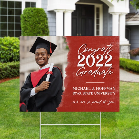 Graduation Yard Sign Graduation Announcement Class of 2022 High