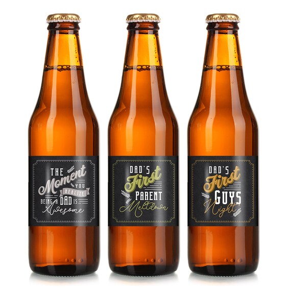 First Time Dad Gift-daddy Milestones dad Beer Labels gift - Etsy