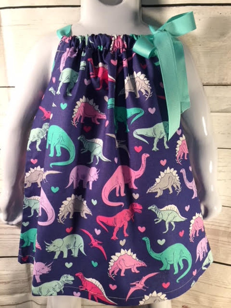 Dinosaur Dress Pillowcase, Girls Dinosaur Dress, Dinosaur Smash Cake dress, Dinosaur Party dress Dinosaur Dress Pillowcase, Girls Dinosaur Dress, Dinosaur Smash Cake dress, Dinosaur Party dress