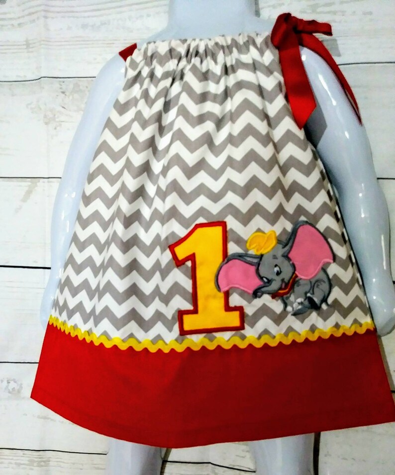 Embroidered dumbo birthday dress Dumbo party dumbo Birthday Dress Girls dumbo Dress elephant Birthday Dress carnival dress