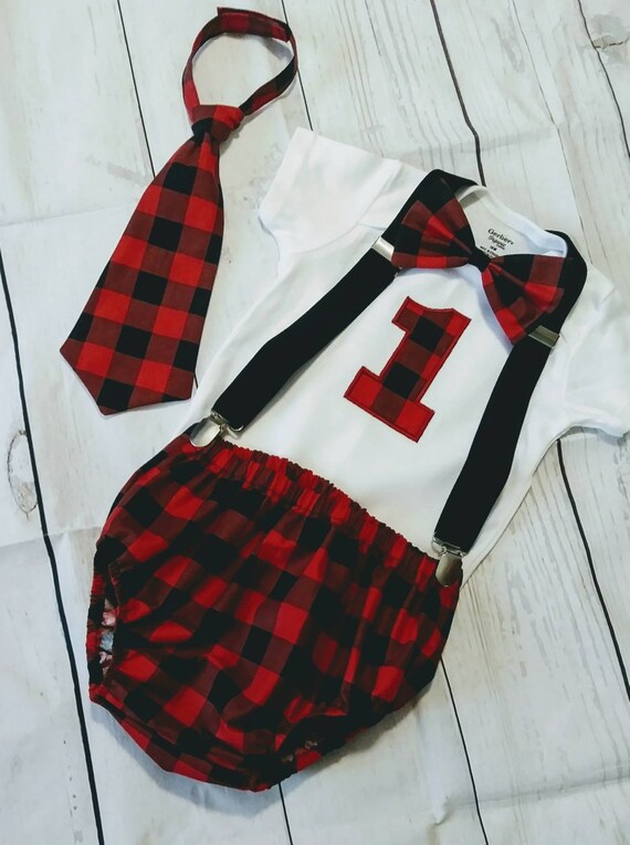 lumberjack smash cake outfit