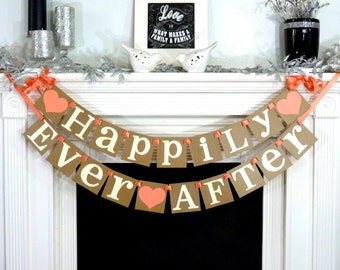 Wedding Sign / Happily Ever After Banner / Wedding Banner Sign / Wedding Decoration / Rehearsal Dinner / Photo Prop- Signage / Backdrop