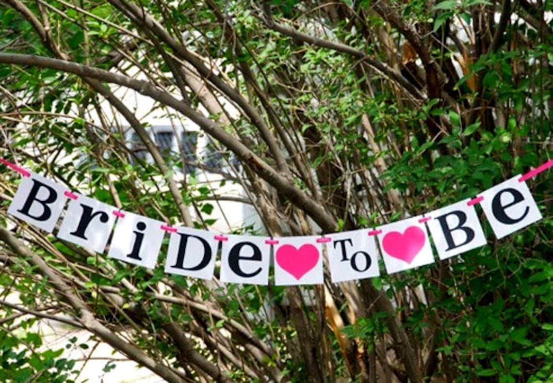 Bridal Shower Banner / Bridal Shower Decorations / Bride to Be Etsy