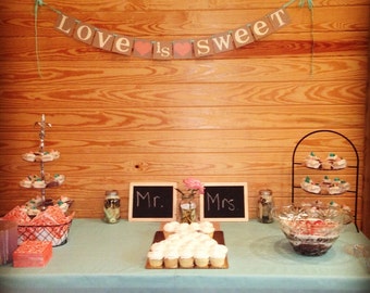 Love Is Sweet Banner - Wedding Banner Photo Prop - Wedding Sign - Wedding Decoration