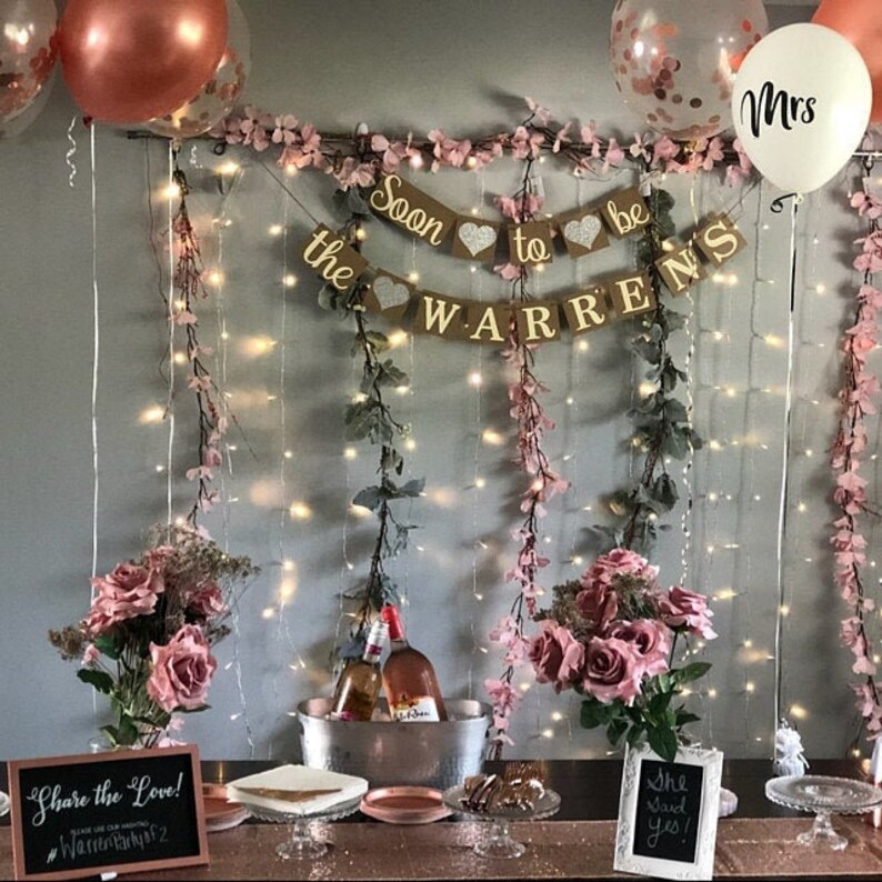 Engagement Banner Soon To Be Banner Engagement Party Decor Etsy