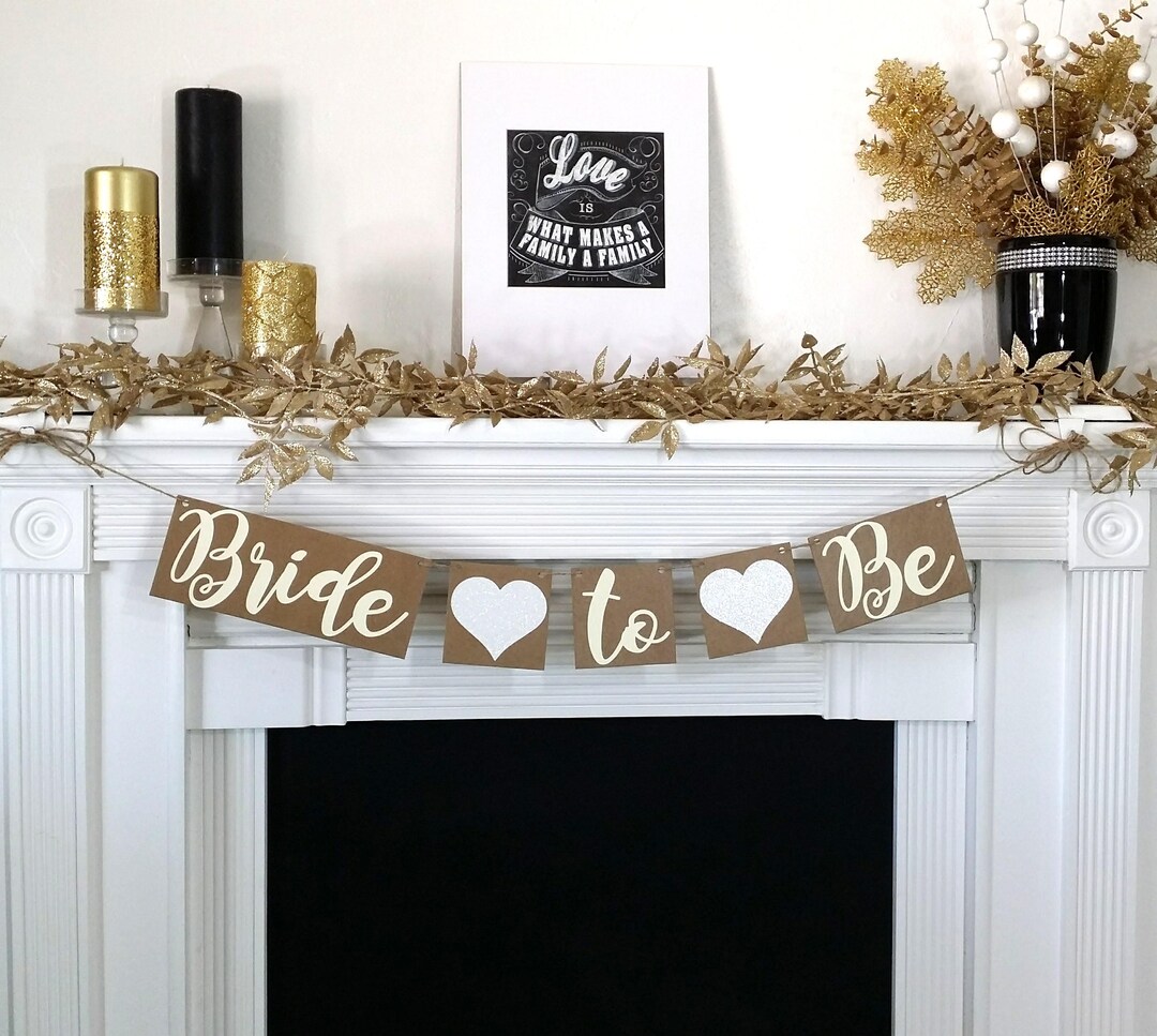 Bridal Shower Banner, Bridal Shower Decor, Bride to Be Banner, Brush
