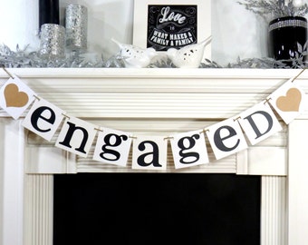 Engagement Party Decoration/Engaged Banner/Wedding Garland/Engagement Photo Shoot/Wedding Decoration Signage/ Reception Decoration