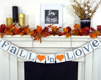 Bridal Shower Banner, Fall In Love Banner, Fall Wedding Sign, Bridal Shower Decor, Fall Wedding Banner, Fall in Love Sign, Couples Shower