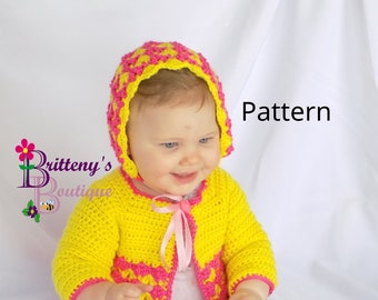 Crochet Baby Girl Sweater Pattern Crochet Baby Girl Berry Cute Cardigan Sweater Pattern 3-18 Mo Intermediate Pattern USA Crochet PDF