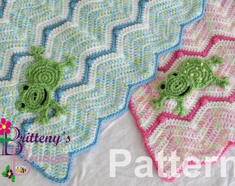 Frog Blanket Crochet Pattern Baby Frog Blanket Crochet Pattern Baby Blanket Crochet Pattern Little Froggy Blanket Crochet Pattern