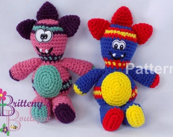 Silly Monster Stuffed Animal Crochet Pattern Monster Amigurumi Crochet Pattern