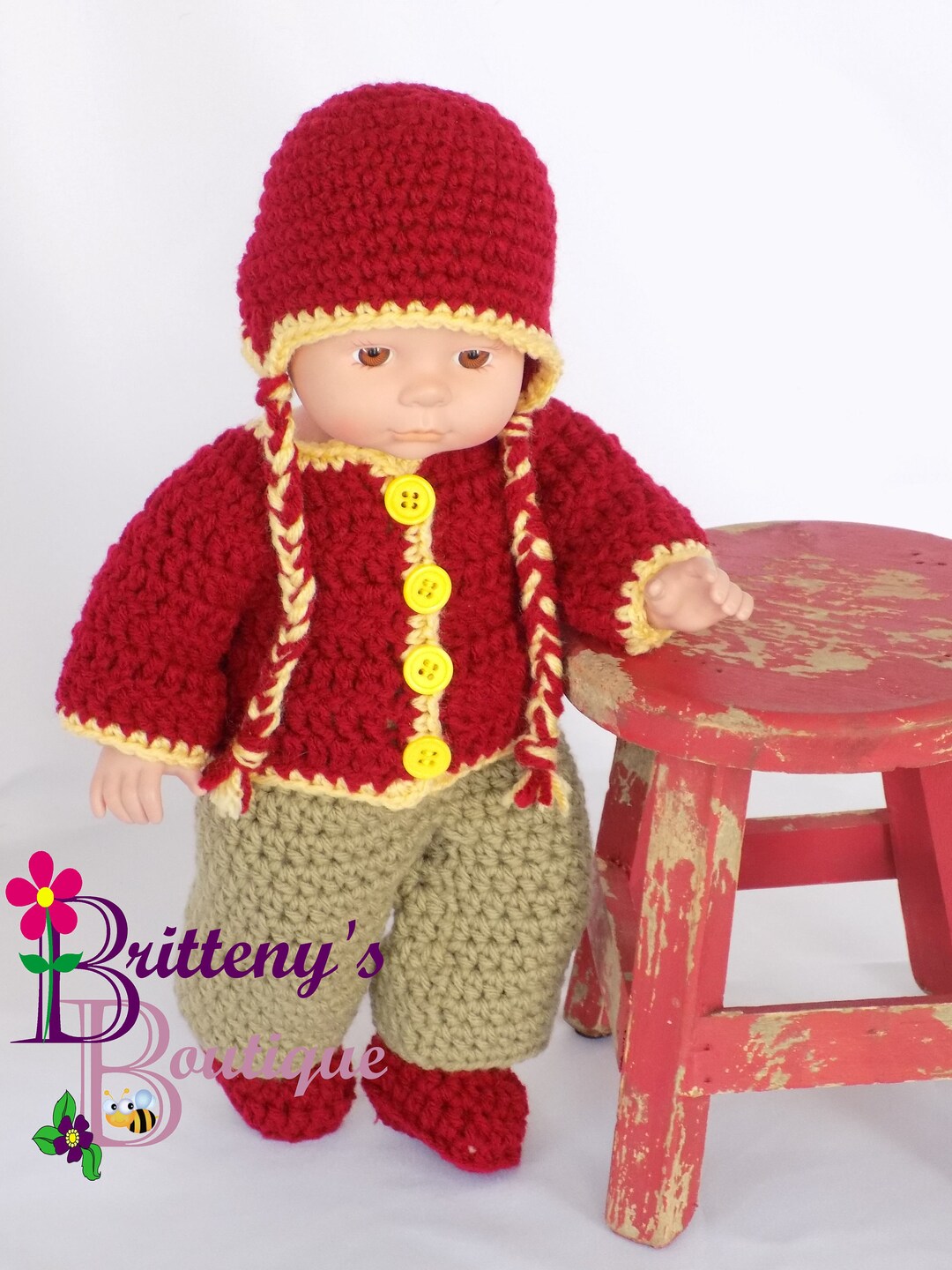Baby Doll Clothes Crochet Baby Doll Clothes Crochet Baby Doll Red
