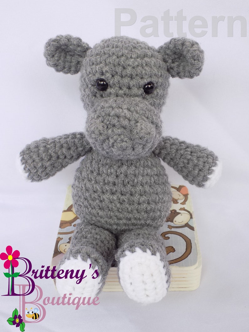 Hippo Stuffed Animal Crochet Pattern Amigurumi Hippopotamus image 9