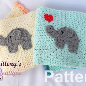 Elephant Baby Blanket Crochet Pattern Baby Blanket Crochet Pattern Crochet Baby Blanket Pattern Elephant Baby Blanket Pattern