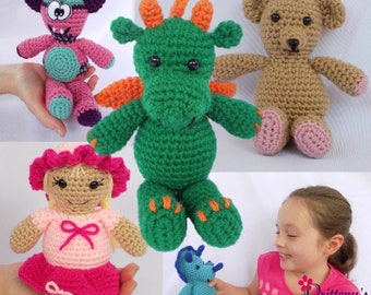 Friendly Stuffed Animals Amigurumi Crochet Pattern Pack