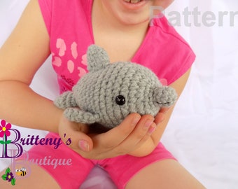 Dolphin Stuffed Animal Crochet Pattern Dolphin Amigurumi Crochet Pattern