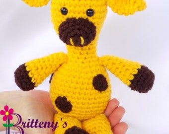 Girafe Animal en peluche Crochet Modèle Amigurumi