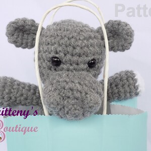 Hippo Stuffed Animal Crochet Pattern Amigurumi Hippopotamus image 4