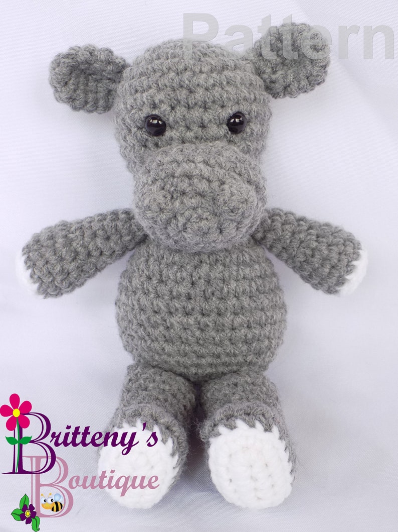 Hippo Stuffed Animal Crochet Pattern Amigurumi Hippopotamus image 10