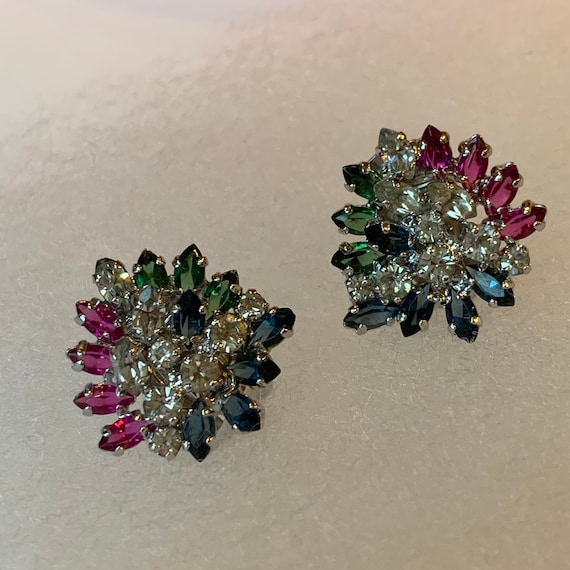 CHRISTIAN DIOR Germany 1950s Crystal Earrings