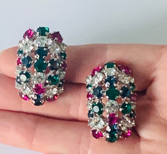 CHRISTIAN DIOR Germany 1960’s Crystal Earrings