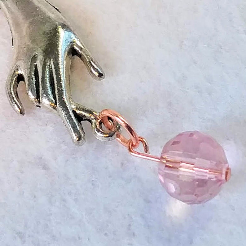 Daphne's Darlings: delicate earrings in metals and pink image 2