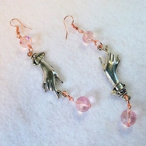 Daphne's Darlings: delicate earrings in metals and pink image 8