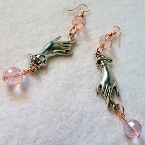 Daphne's Darlings: delicate earrings in metals and pink image 4