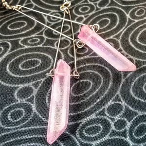 Lucy's Lovelies: dramatic rose quartz earrings with a magical twist image 2