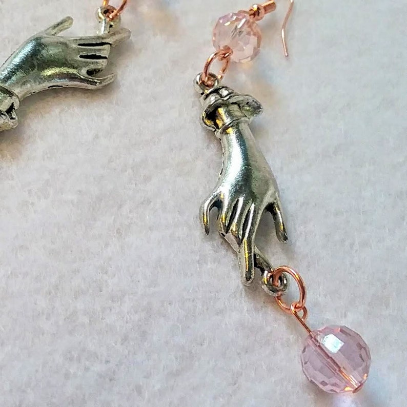 Daphne's Darlings: delicate earrings in metals and pink image 6