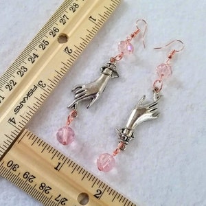 Daphne's Darlings: delicate earrings in metals and pink image 10