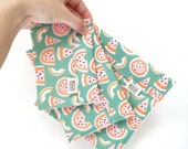Watermelon Slice Reusable Snack Bag, Reusable Sandwich Bag, Zero Waste, Washable, Eco Friendly, Snaps, Neutral,Sustainable, Fruit, Summer