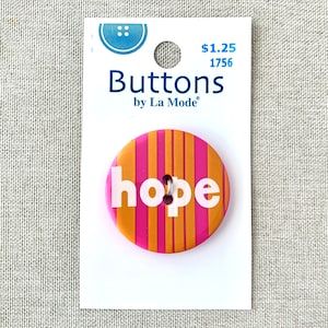 1756 Hope - La Mode - 2 trous - 34 mm - Rose et orange