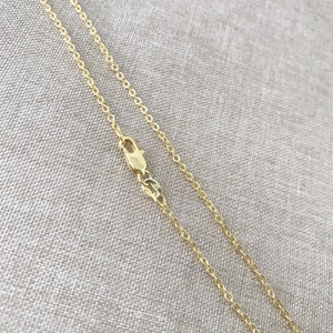 Bundle 18 18KT Yellow Gold Filled Chain Dainty Fine 18 18 Inch Necklace Lobster Claw Clasp 18 Karat KT YGF Cable Chain image 2