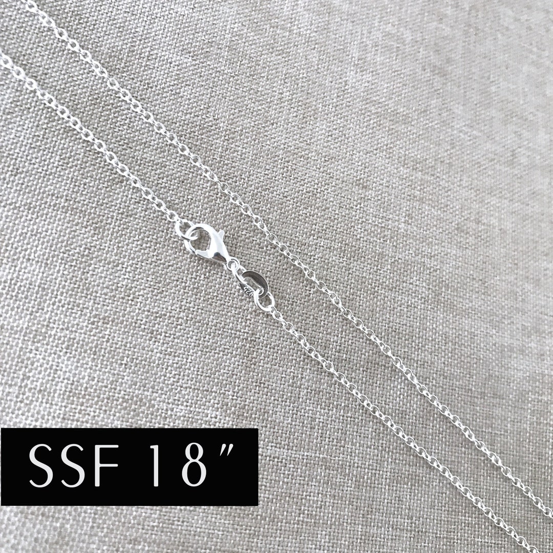 Bundle - 18" - 925 Sterling Silver Filled Necklace Chain - 18 Inch ...