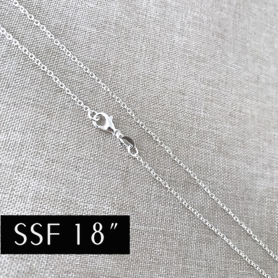 Bundle - 18" - 925 Sterling Silver Filled Necklace Chain - 18 Inch - Lobster Claw Clasp - .925 Stamped - Fine Cable Chain
